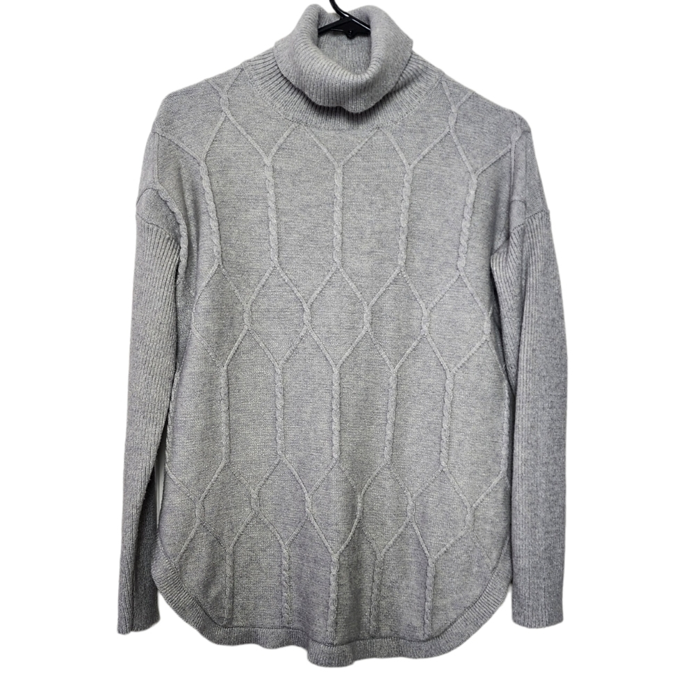 Belldini Heather Gray Turtleneck Long sleeve Women's Sweater Size M